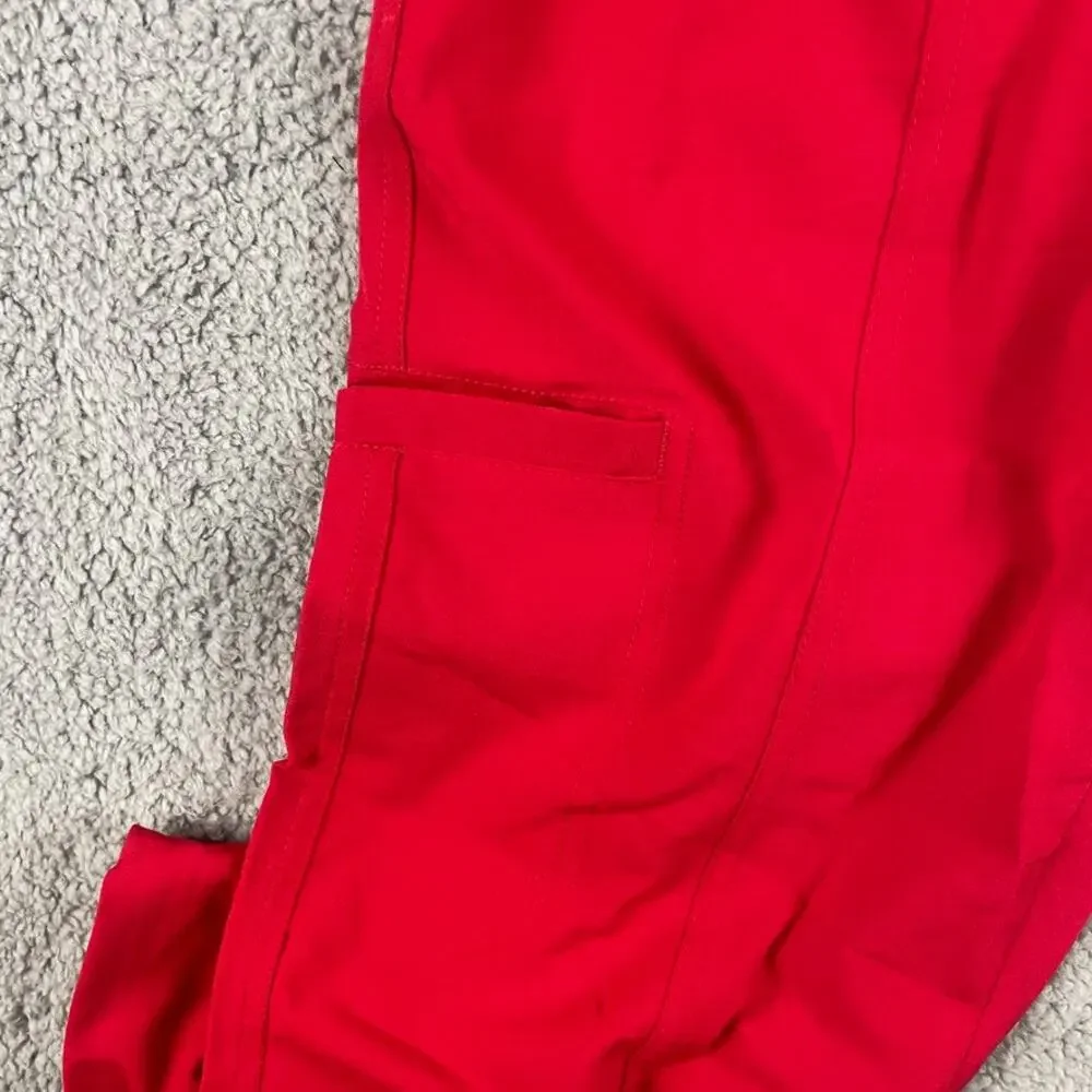 Med Couture Women's S Petite Red 'Energy Collection' Yoga 2 Cargo Pocket Pant - Picture 6 of 15